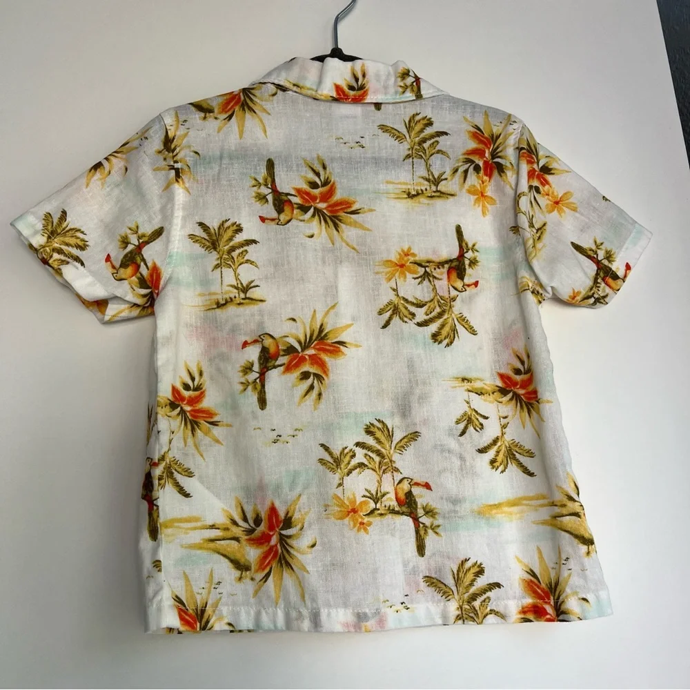 Short-Sleeve‎ Linen-Blend Pocket Shirt for Boys 18-24 M